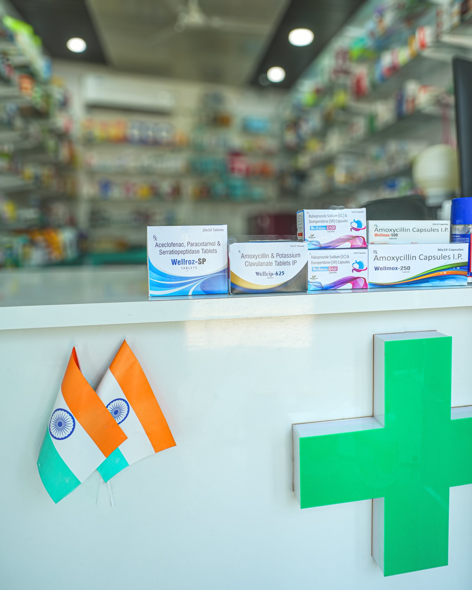Front view of Wellboost Pharma store